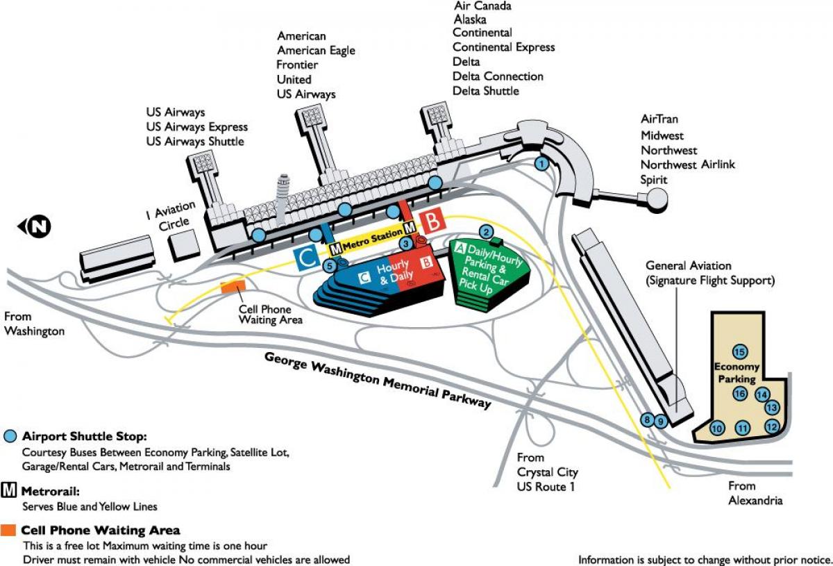 ronald reagan washington national airport mapu