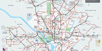 Dc metro, autobus mapu