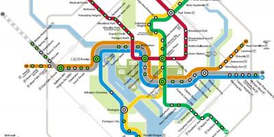 Washington stanice metra mapu