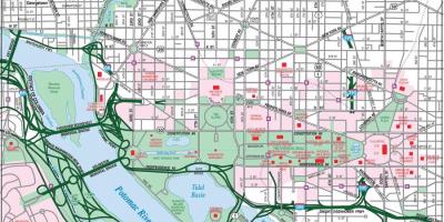 Washington downtown mapu