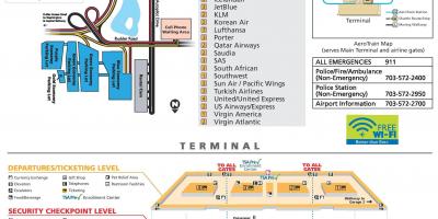 Washington dulles international airport mapu