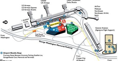 Ronald reagan washington national airport mapu