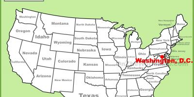 Washington dc sa nachádza spojené štáty mapu