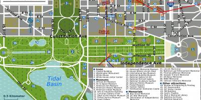 Washington national mall mapu