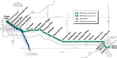 Zelená linka dc metro mapu