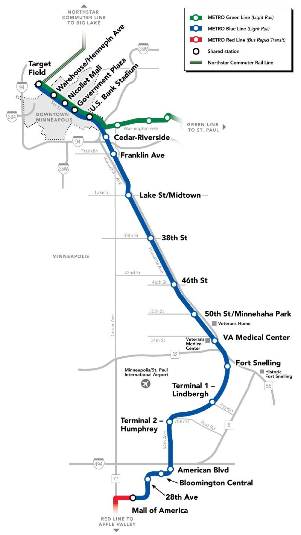 washington metro blue line mapu