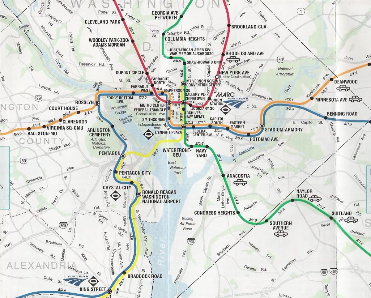 washington dc mapu s stanice metrom
