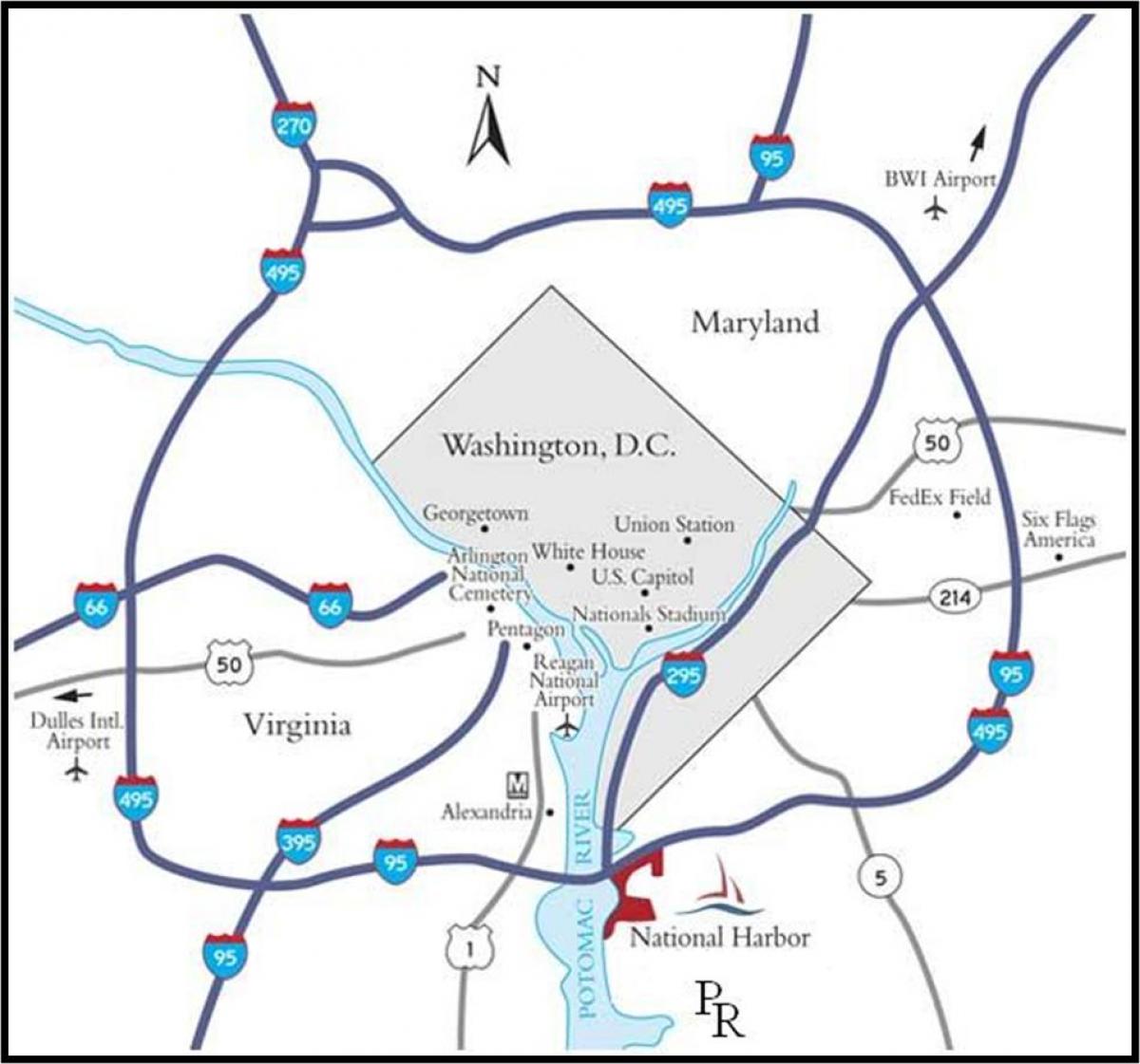 washington metropolitan area mapu