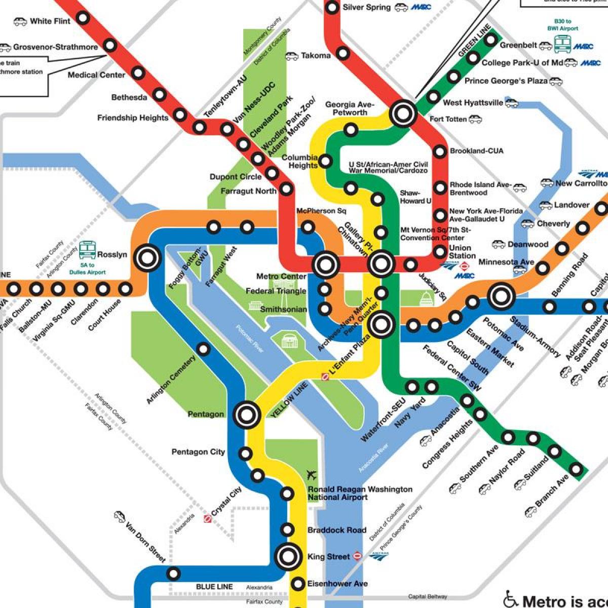 nové dc metro mapu