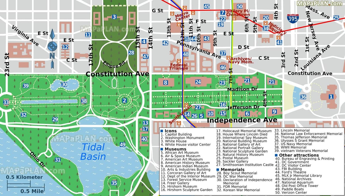 mapu washington dc nákupné centrum
