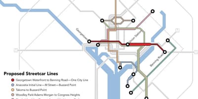 Washington dc električka mapu