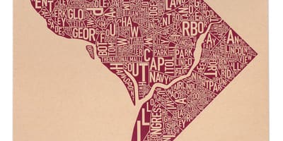 Mapa dc okolí mapa umenia