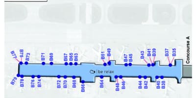 Mapa dulles terminál b