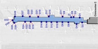 Mapa dulles terminál d