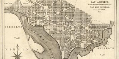 Mapa historické mapy z washington dc