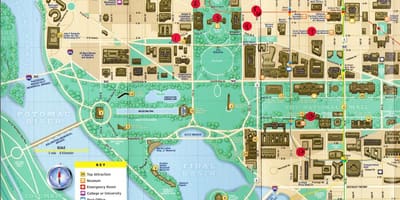 Mapa dc pamiatok a pamätníkov