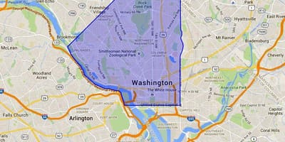 Mapa severozápad dc