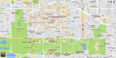 Mapa smithsonian múzeá